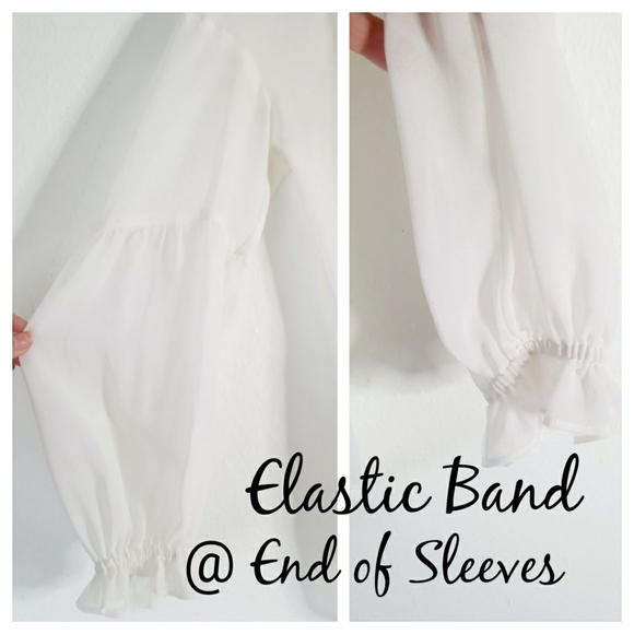 💥NWOT - Express Sheer Long Sleeve Blouse - Picture 8 of 10